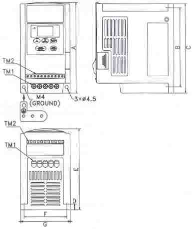 Saftronics S10 AC Micro Drives part Numbers S101F25 - S101001 & S102F25 - S102001.
