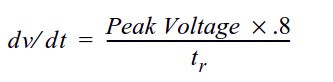 dV/dt rise time formula per IEEE