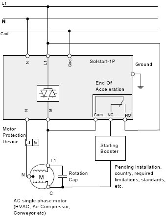 Solcon Single Pahse Miniture Analog Soft Starter Diagram