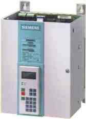 SIMOREG 6RA70 converter featuring optional OP1S operator panel.