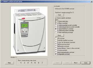 ABB DCS800Wizard - Assistant Menu