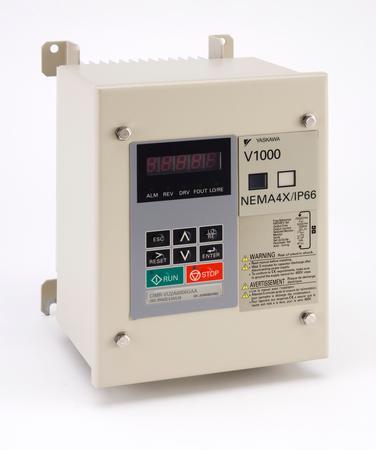 Fig. 4 – V1000 series in IP20 (l) and NEMA 4/4X (r) enclosures Courtesy of Yaskawa Electric