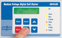 Solcon medium voltage soft starter digital display